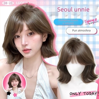 Kenny wig – Perika za žene, korejski stil, Qi fringe, vlakna visoke temperature, kompletna kapica