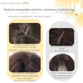Perika Kenny wig; vlakna otporna na temperaturu; dugačka kovrčava perika s kosim pramenima; tekstura vodnih valova
