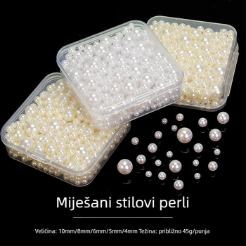Perlasta DIY ukosnica za kosu — materijal: plastika/smola, obrada: pečeno farbanje, stil: sladak