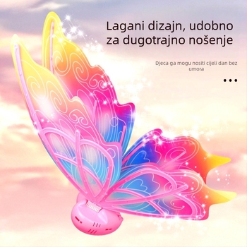 Dječja svjetleća krila: leptir-krila i anđeosko-elf krila, stražnji dodatak (Ljeto 2024)