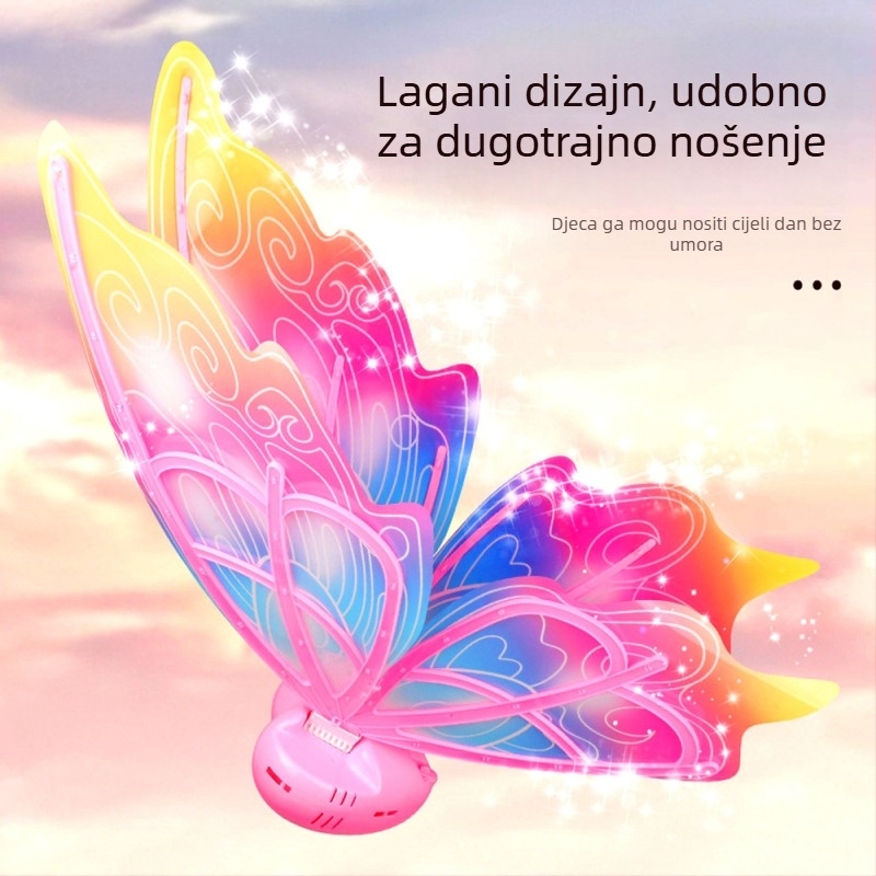 Dječja svjetleća krila: leptir-krila i anđeosko-elf krila, stražnji dodatak (Ljeto 2024)
