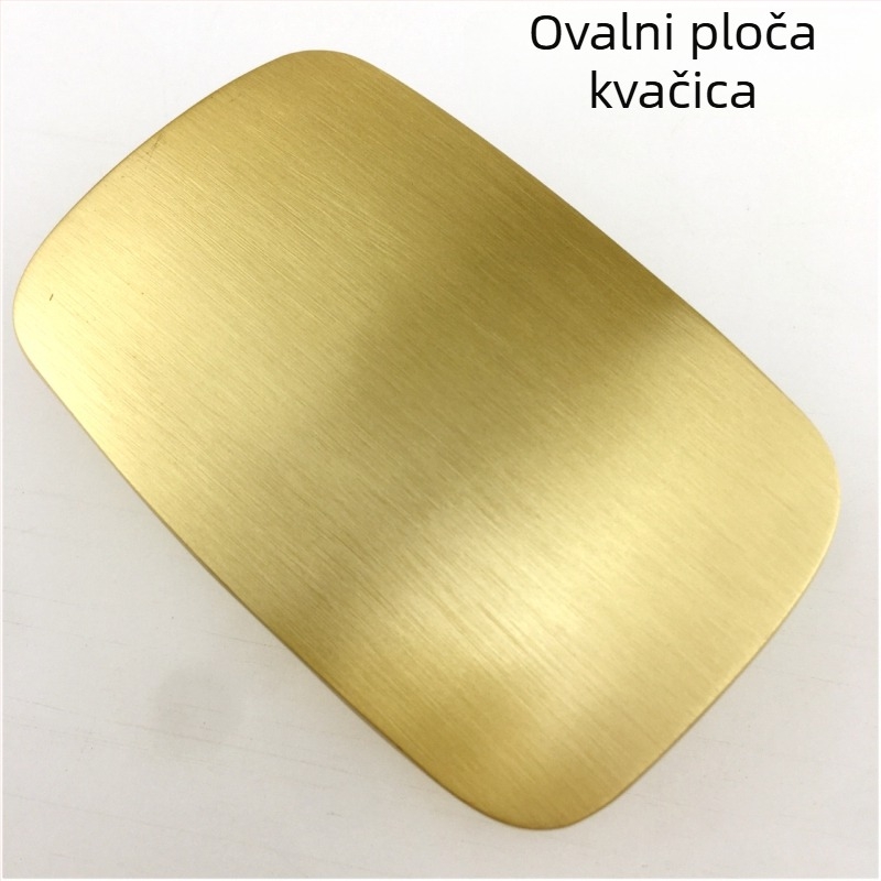 Bakrena spona za kaiš s glatkom pločom, unutarnji promjer 40 mm, kvadratni i ovalni oblik