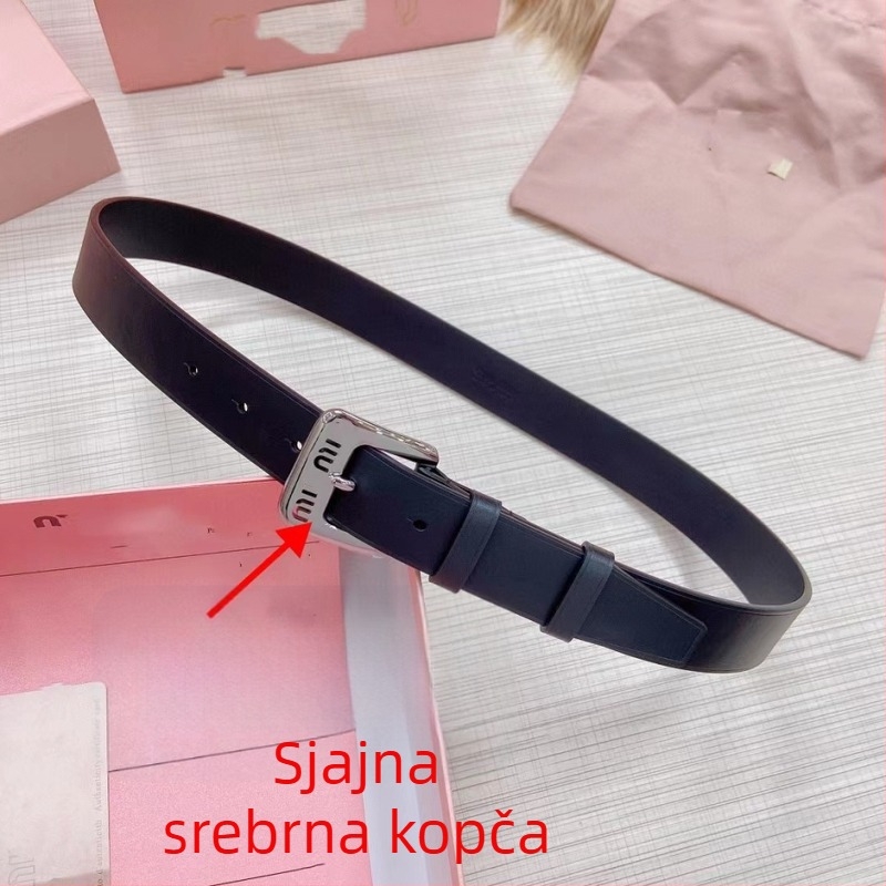 Kaiš Arc de Triomphe, prava koža (gornji sloj teleće kože), bakrena kopča s iglom, širina 2–4 cm