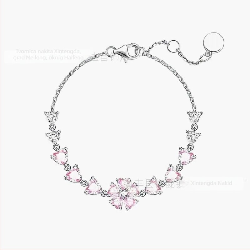 Kolj Peach Blossom serije, Niš dizajn, privjesak od bakra na čeličnom lancu, O-lanac, duljina 40 cm + 5 cm produženje, težina 4 g, za žene, sladak stil