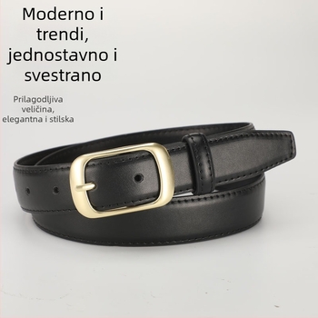 Ženski kaiš za struk od PU kože, kopča od legure, kopčanje s iglom, širina 2–4 cm, elektroplatiranje