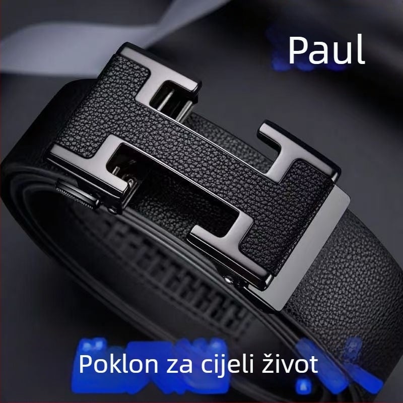 Muški kožni kaiš, dvostruka kravlja koža, automatska kopča, širina 2-4 cm, proljeće 2025