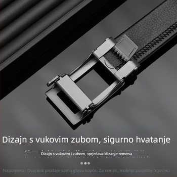 Automatska kopča za remen – muški, legura, pravokutni oblik, poslovni stil