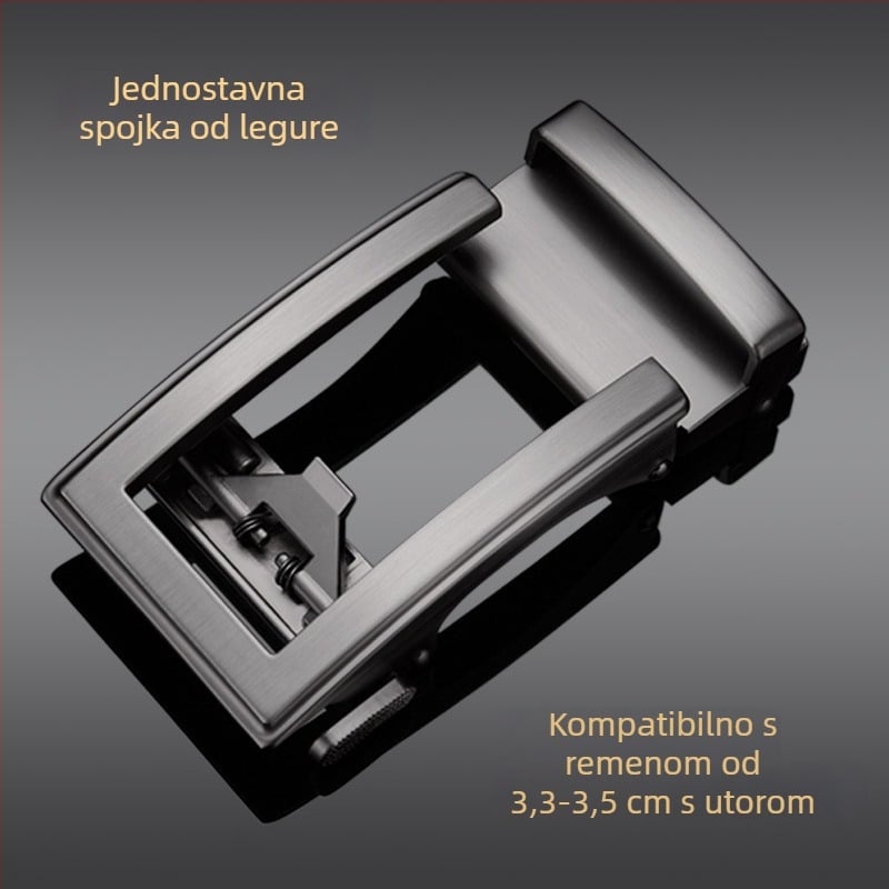 Automatska kopča za remen – muški, legura, pravokutni oblik, poslovni stil