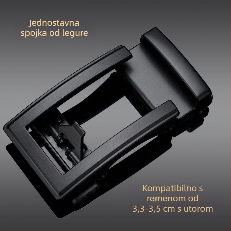 Automatska kopča za remen – muški, legura, pravokutni oblik, poslovni stil