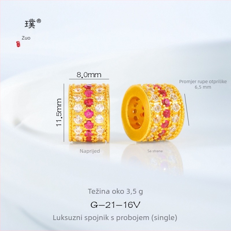 Bakrena ogrlica s elektroplatiranim premazom, lanac ključne kosti, marka P·z accessories/puzuo, podrijetlo Yiwu