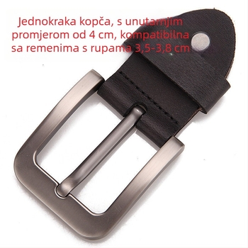 Muška kopča za kaiš od legure – nehrđajući čelik, kopča na vezanje, tanak dizajn <2 cm širine