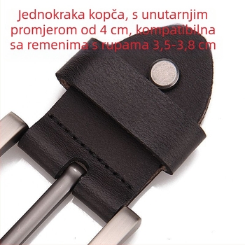 Muška kopča za kaiš od legure – nehrđajući čelik, kopča na vezanje, tanak dizajn <2 cm širine