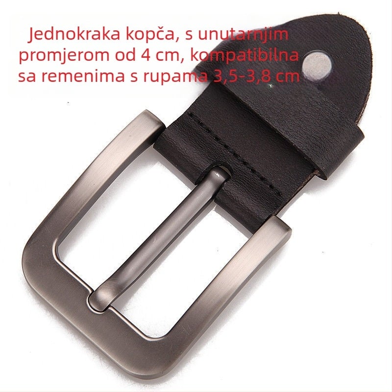 Muška kopča za kaiš od legure – nehrđajući čelik, kopča na vezanje, tanak dizajn <2 cm širine