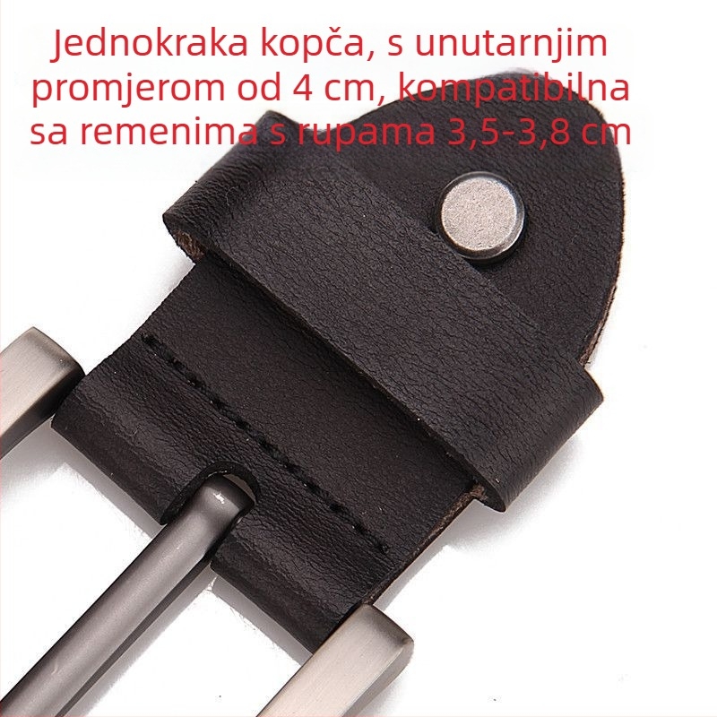Muška kopča za kaiš od legure – nehrđajući čelik, kopča na vezanje, tanak dizajn <2 cm širine