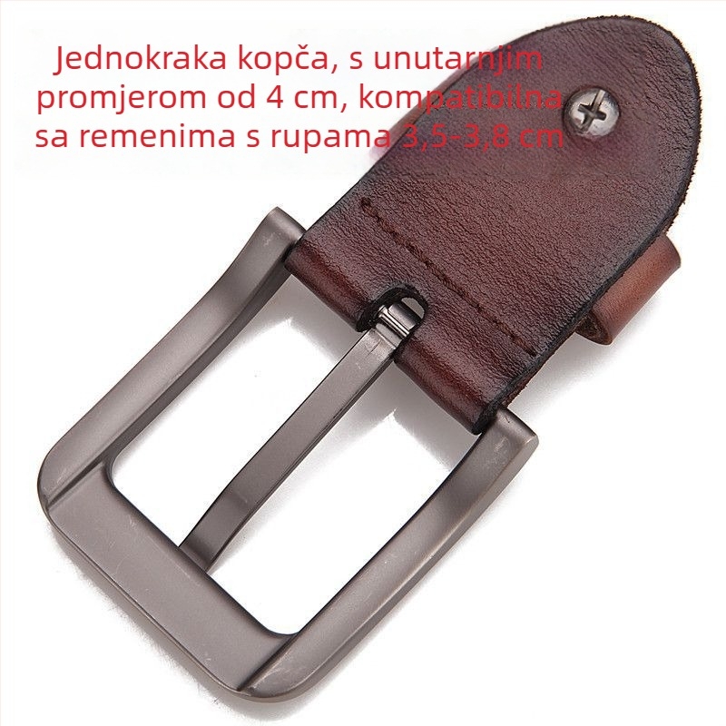 Muška kopča za kaiš od legure – nehrđajući čelik, kopča na vezanje, tanak dizajn <2 cm širine