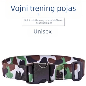 Kamuflažni platneni pojas s plastičnim kopčama – širina 2-4 cm, Zhenqian marka, sportski stil