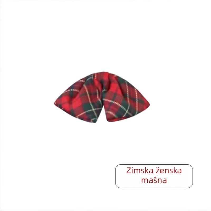 Mašna za ovratnik s cvijetom za dječju školsku uniformu, karirani uzorak, tkana tkanina, slobodna veličina, unisex