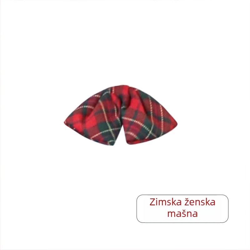 Mašna za ovratnik s cvijetom za dječju školsku uniformu, karirani uzorak, tkana tkanina, slobodna veličina, unisex