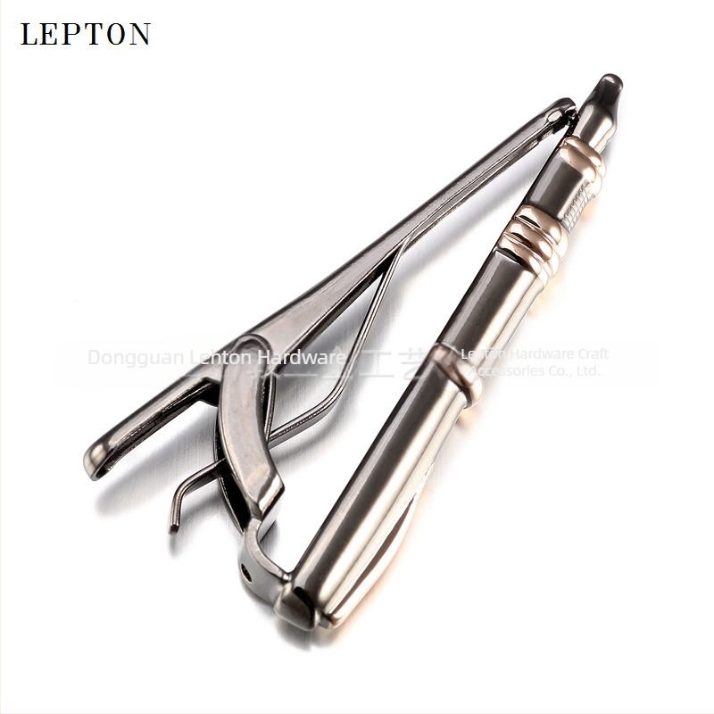 Klip za kravatu od bakra, 14k čistoća, elektroplatiranje, muški stil, motiv cvijeta na ovratniku