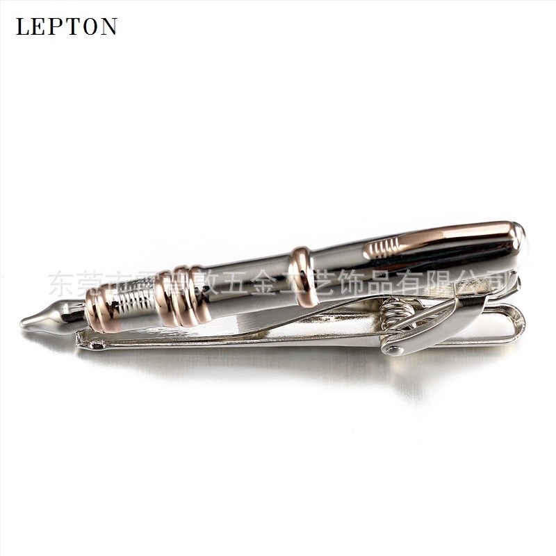 Klip za kravatu od bakra, 14k čistoća, elektroplatiranje, muški stil, motiv cvijeta na ovratniku