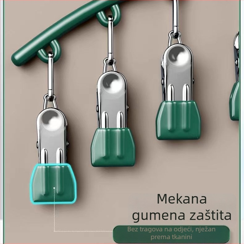 Nehrđajući čelični klips za sušenje odjeće – za donje rublje, hlače, čarape, šal i odjeću; standardni model; paket od 200