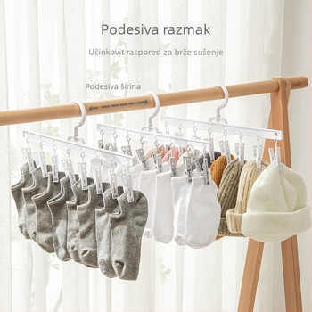 Plastični klips za sušenje, model BJYJ011, pakiranje 100 kom., pogodna za donje rublje, hlače, čarape i kravatu