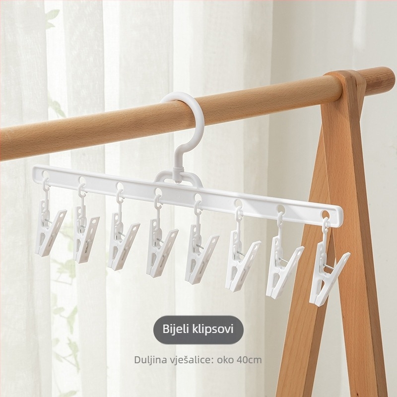 Plastični klips za sušenje, model BJYJ011, pakiranje 100 kom., pogodna za donje rublje, hlače, čarape i kravatu