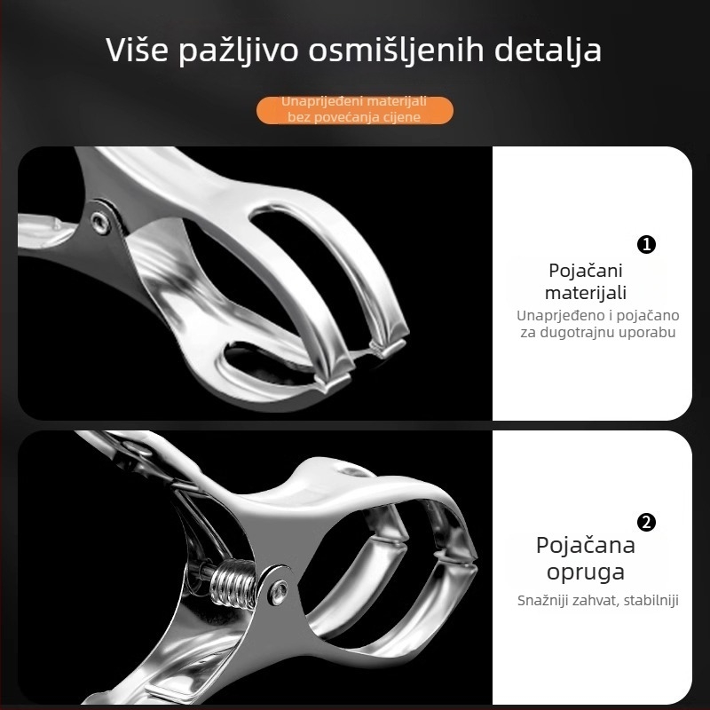 Klip od nehrđajućeg čelika za sušenje – otporan na vjetar fiksni klip za čarape, pogodan za deke i odjeću