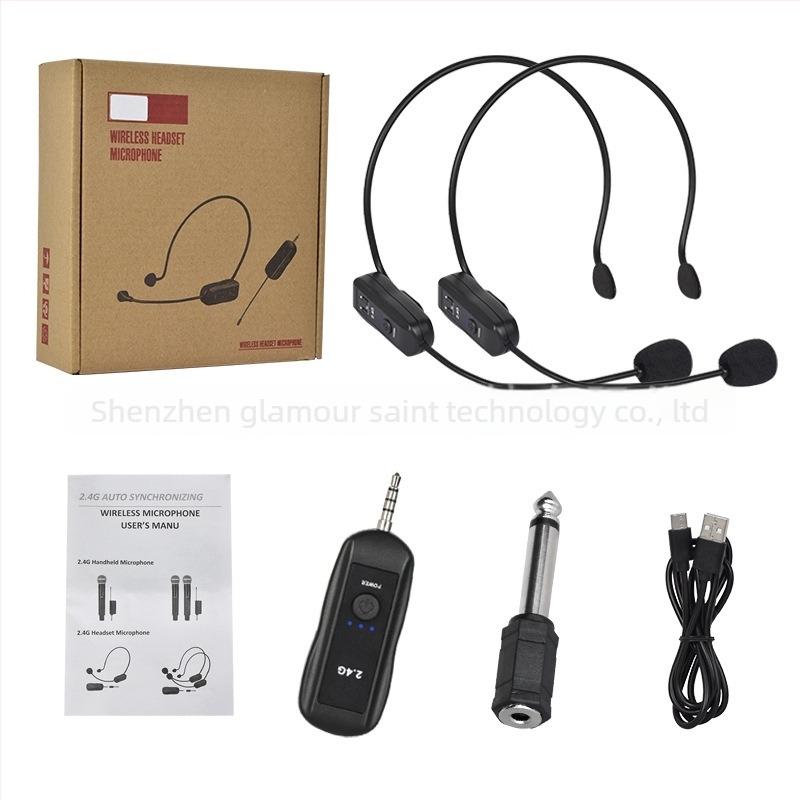 Lavalier mikrofon i headset mikrofon za nastavu, scenu i konferencije - kondenzator, omnidirekcijski, ugrađena baterija 300-500 mAh, raspon frekvencija 40 Hz-20 kHz