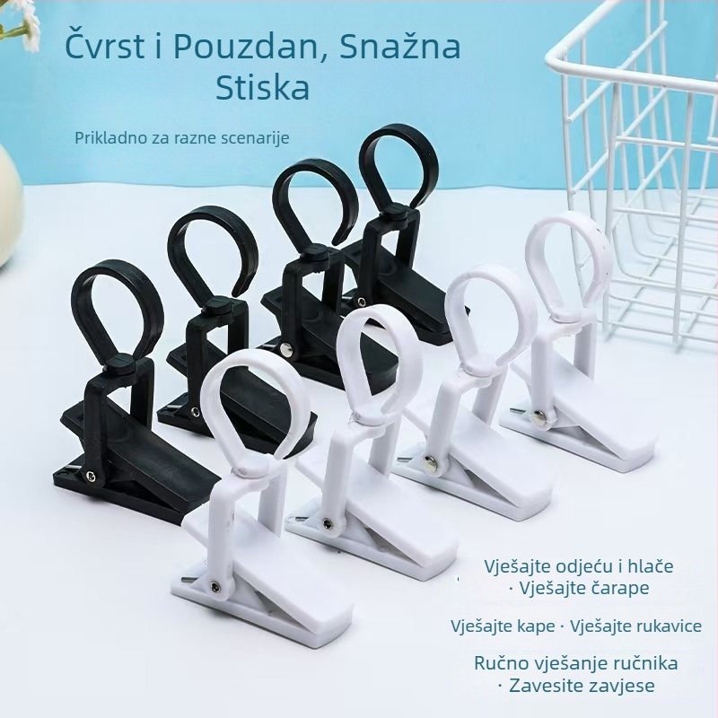 Plastični rotirajući klips za pohranu, 360° rotacija, protuklizni dizajn, moderan minimalistički izgled, za donje rublje, hlače, čarape, šal i kravatu.