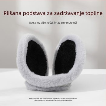 Unisex zimske ušne zaštitne maskice u korejskom stilu, postavljene fleeceom, guste i tople, monokromatski dizajn, za vanjsku uporabu zimi