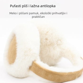 Plišane ušne zaštitnike za žene, unisex, jesen-zima, monohromatski uzorak, zadržavaju toplinu