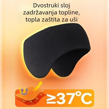 Zimski set zaštite za uši i pokrivača za glavu – pliš materijal, jednofarbni dizajn, unisex, odrasli, minimalistički stil