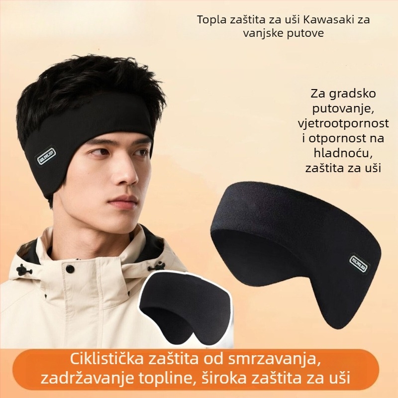 Zimski set zaštite za uši i pokrivača za glavu – pliš materijal, jednofarbni dizajn, unisex, odrasli, minimalistički stil