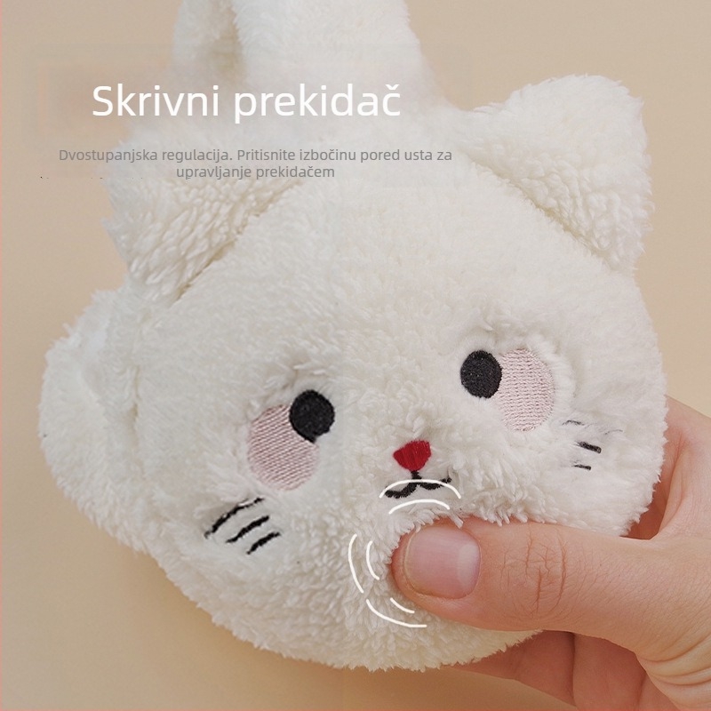 Grijaće naušnice za uši s USB punjenjem, Unisex, Zima, Vanjska uporaba, Zadržavaju toplinu