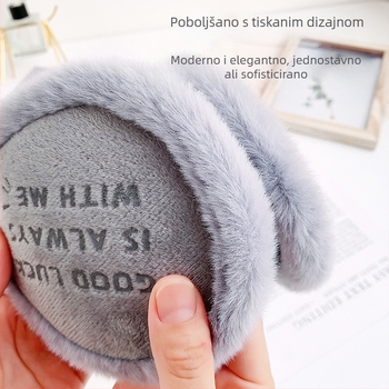 Plišane zaštitne ušne maskice za zimu – unisex, monokromatski uzorak, za vanjsku upotrebu