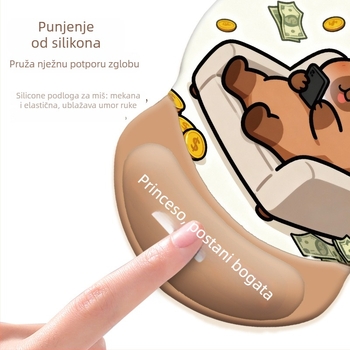 Podloga za tipkovnicu i podrška za zglob miša – silikon, protuklizna, otporna na habanje, model 0081 #0699, mogućnost prilagodbe