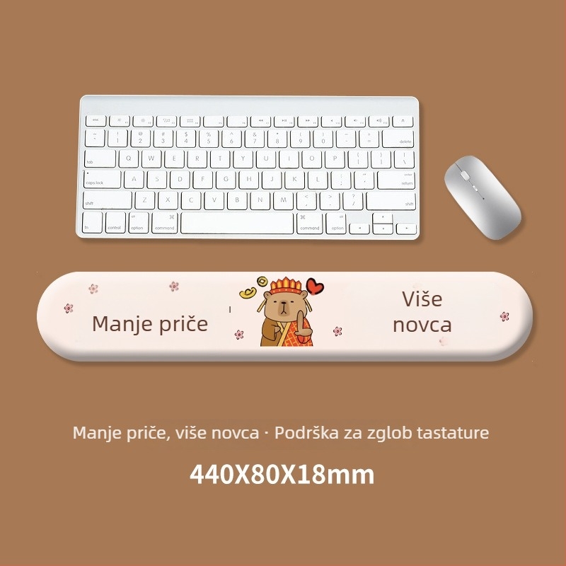 Podloga za tipkovnicu i podrška za zglob miša – silikon, protuklizna, otporna na habanje, model 0081 #0699, mogućnost prilagodbe