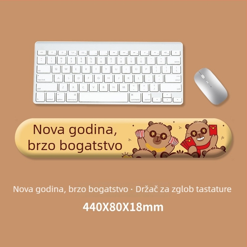 Podloga za tipkovnicu i podrška za zglob miša – silikon, protuklizna, otporna na habanje, model 0081 #0699, mogućnost prilagodbe