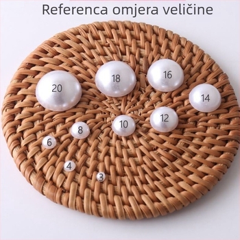 DIY dodaci za nokte – ABS kružni polukružni patch-ovi za nokte s perlom, imitacije perli