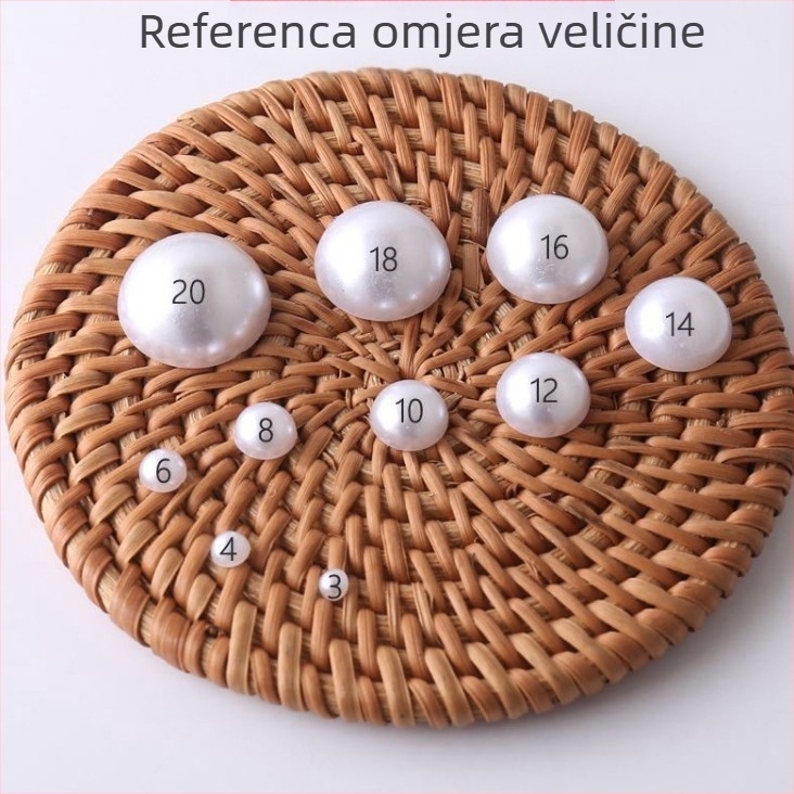 DIY dodaci za nokte – ABS kružni polukružni patch-ovi za nokte s perlom, imitacije perli
