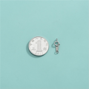 Kopča za nakit od srebra 925, elektroplirano, dvostruka prstenasta opruga zatvarač, DIY spojni dodatak