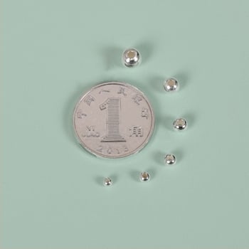 S925 srebrne razdjelne perle – okrugle s otvorom, 2 mm, za DIY nakit, pozicionirajuće i zatvarajuće perle