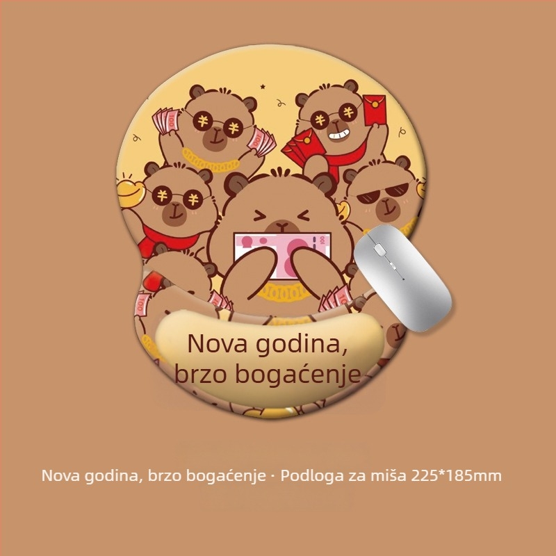 Podloga za tipkovnicu i podloga za zglob miša, silikon, stil: podrška za dlan tipkovnice i zglob miša, protuklizno i otporno, za ured