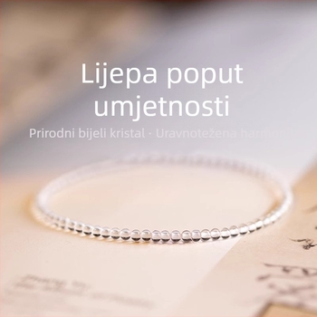 Narukvica od kristala, bez bočnih kamenova, s elastičnom nitom, u poklon kutiji