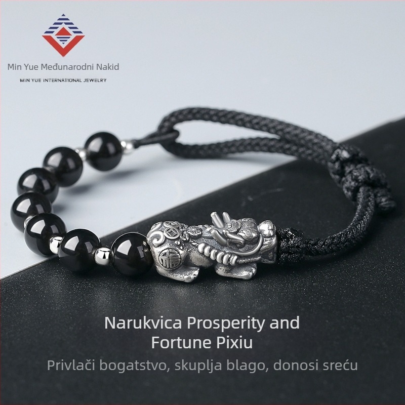 DIY pleteni narukvica od užeta, retro muški stil, ručna izrada, ljeto 2024, Fujian-Guangdong International Jewelry