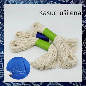 Niti za vez - Sashiko vezenje, 100% pamuk, duljina 120 m, debljina 1 mm, opcije 4/6 niti