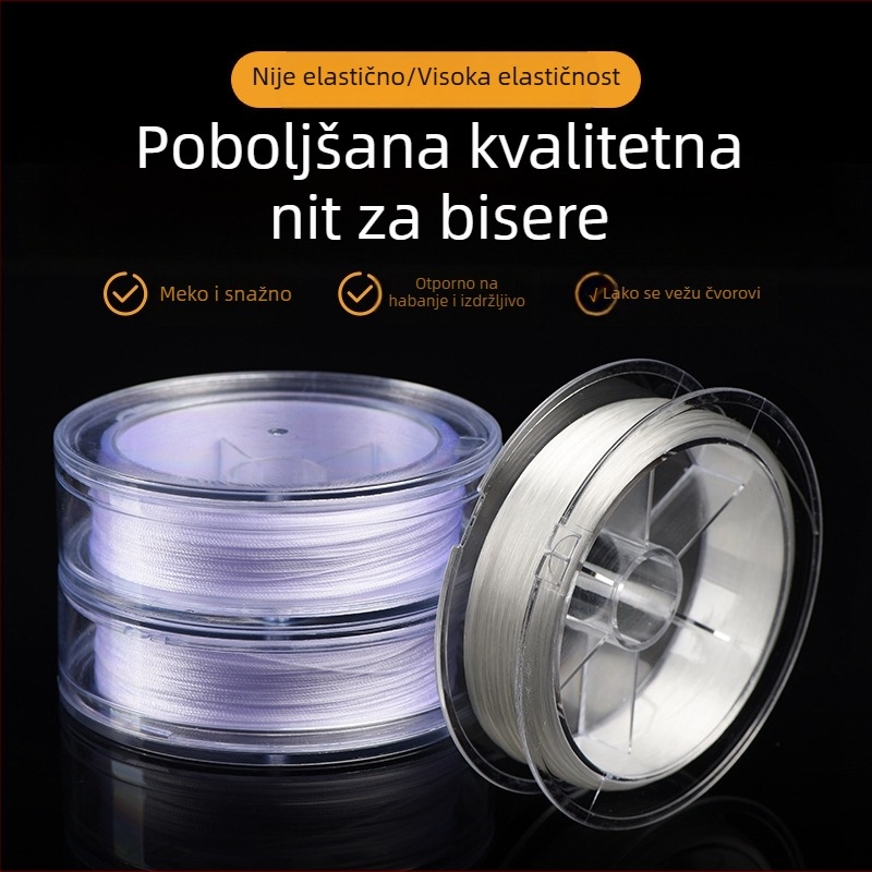 Jiuya Crystal elastična nit za perle, 0,2 mm, za ogrlice i narukvice