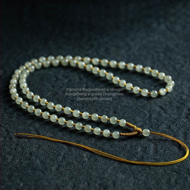Ogrlica od Hetijanskog jada s privjeskom od 18k zlata, ručna izrada, Unisex, geometrijski dizajn, duljina do 30 cm