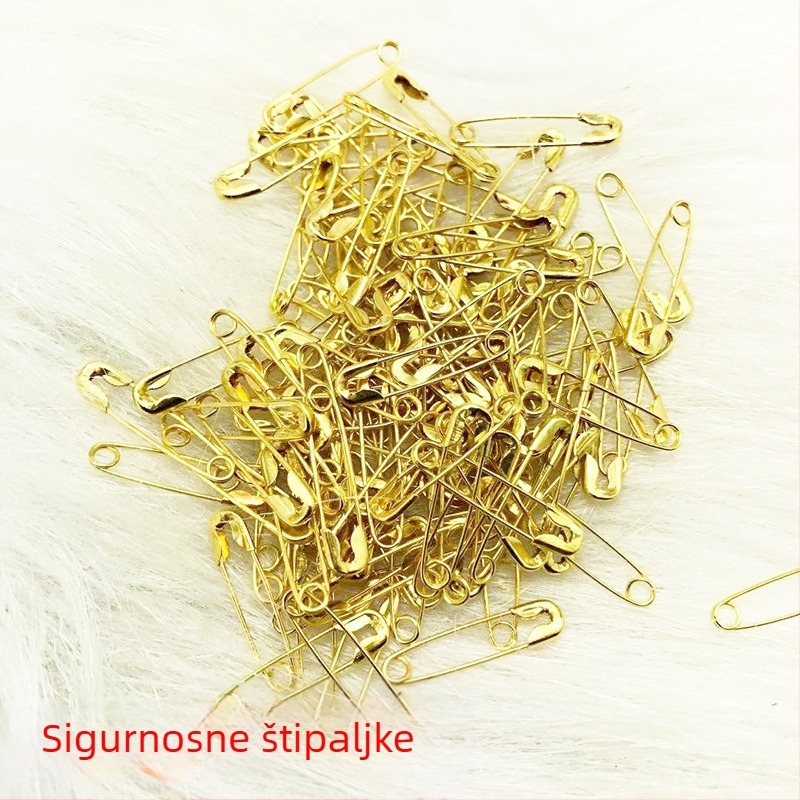 Željezna igla za odjeću, sigurnosna broš igla, mini metalna igla za vješanje; Pakiranje: 50 kutija po kartonu; Bruta težina: 0,25 kg